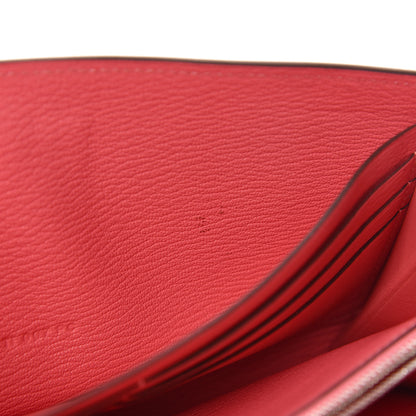 Hermes Chevre Mysore Kelly Longue Wallet Rose Lipstick 9 of 10