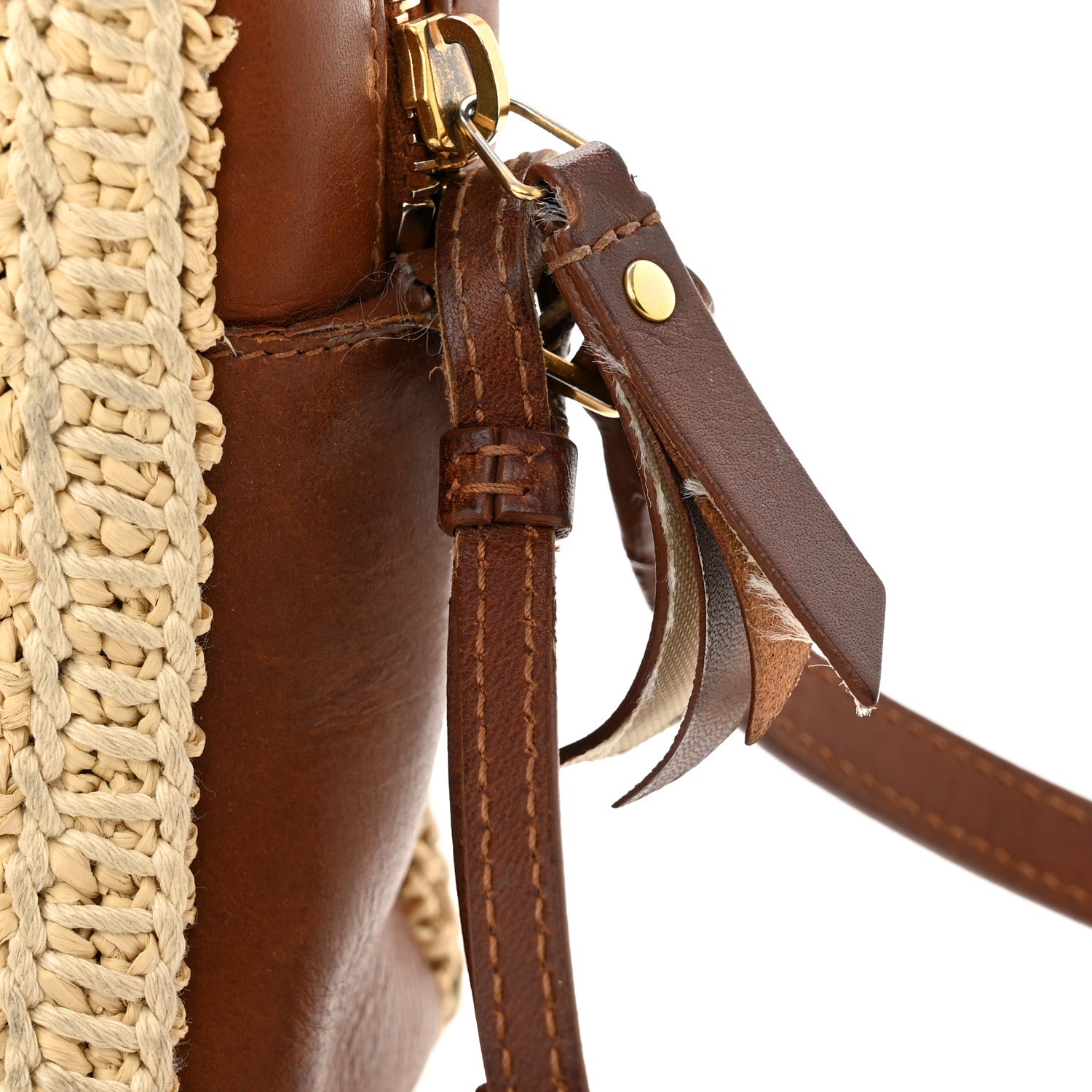 Saint Laurent Raffia Canvas Monogram Lou Camera Bag Beige Brown 17 of 18