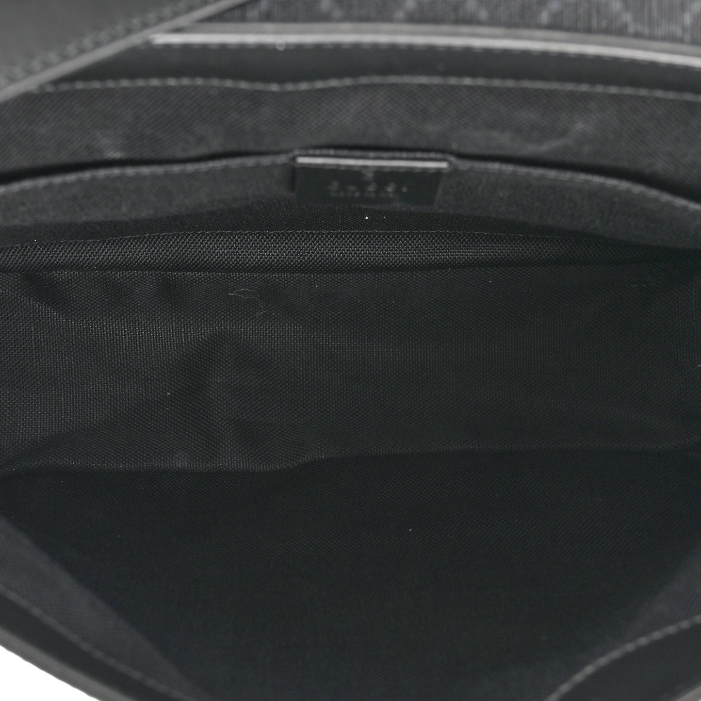 GG Supreme Monogram Textured Dollar Calfskin Retro Interlocking G Flap Messenger Bag Black