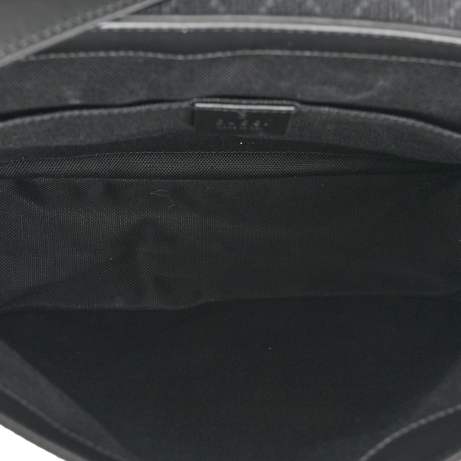 Gucci GG Supreme Monogram Textured Dollar Calfskin Retro Interlocking G Flap Messenger Bag Black 5 of 12