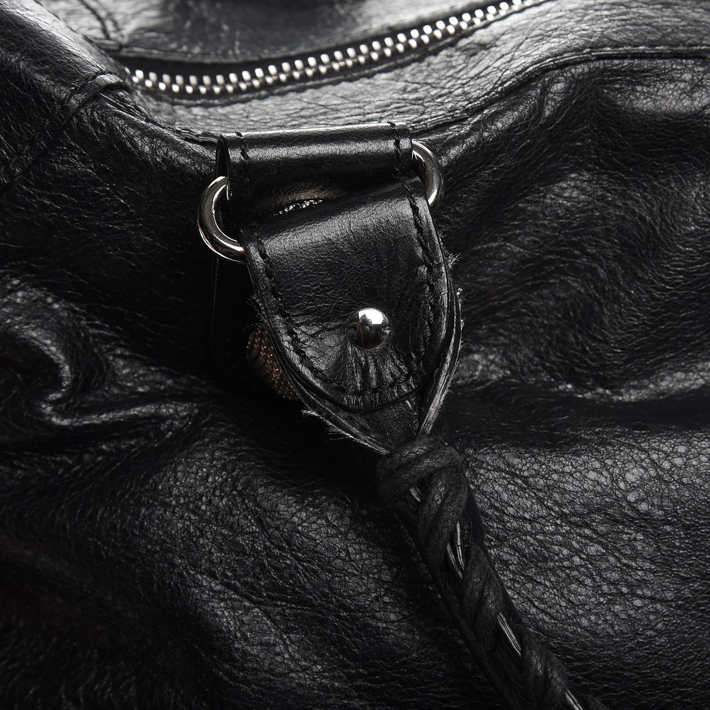 Agneau Giant 21 Silver Hardware Work Black