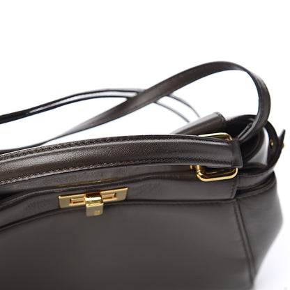 Fendi Nappa Mini Peekaboo Iconic Satchel Carbone 14 of 15