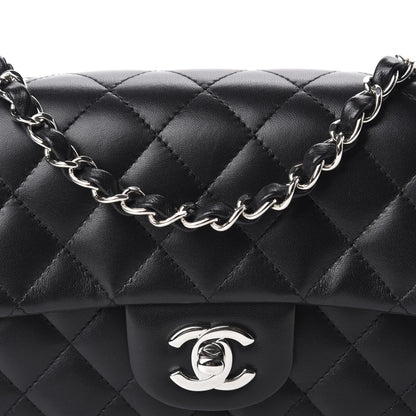 Chanel Lambskin Quilted Mini Rectangular Flap Black 10 of 10