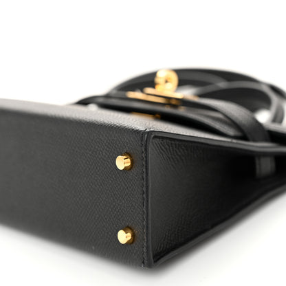 Hermes Epsom Mini Kelly Sellier 20 Black 10 of 11