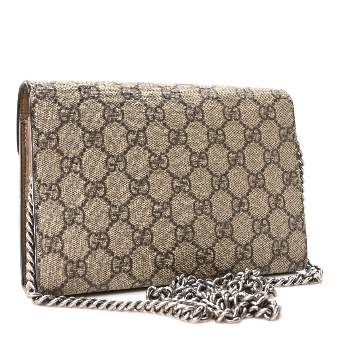 Gucci GG Supreme Monogram Mini Dionysus Chain Wallet Beige Taupe 3 of 10