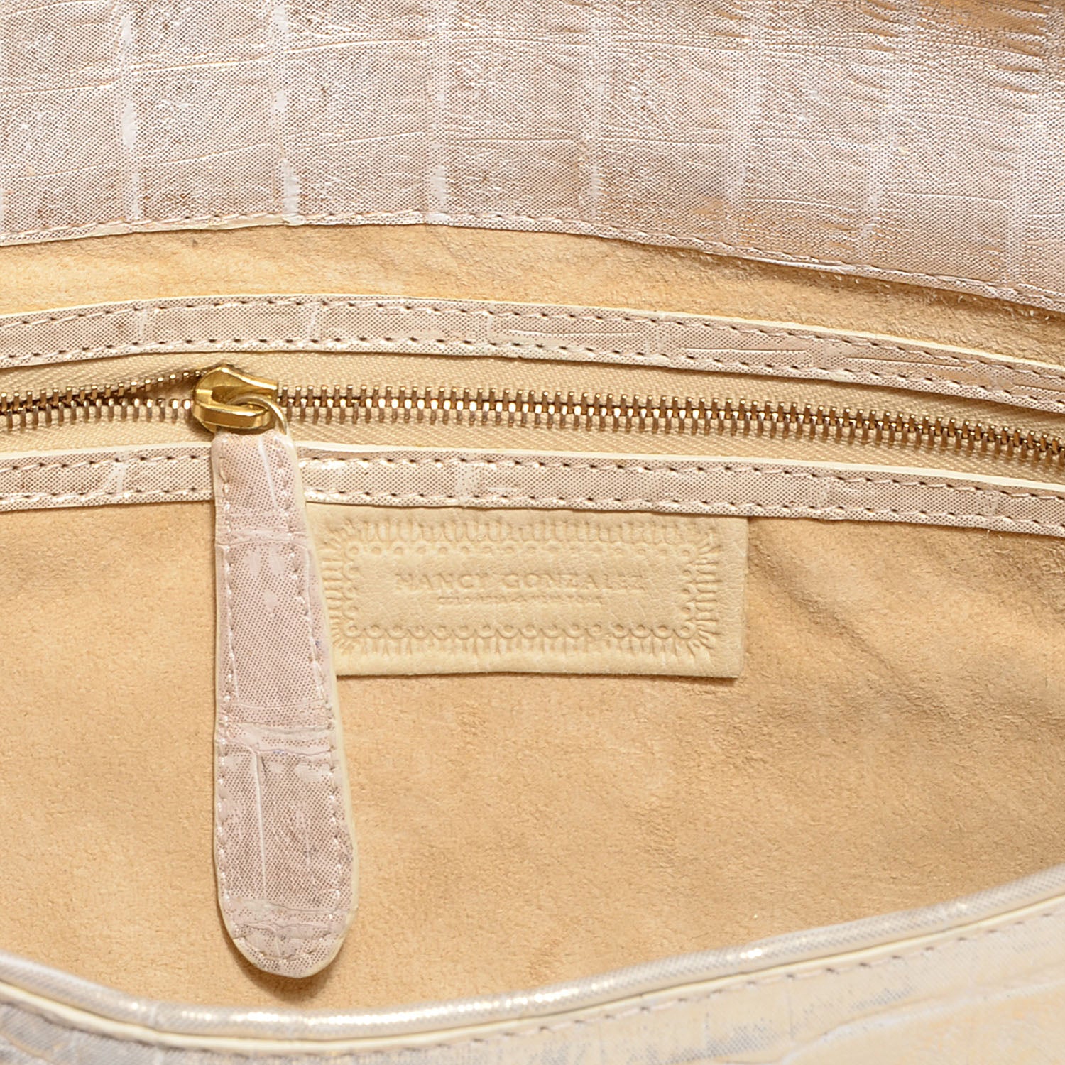 Nancy Gonzalez Crocodile Convertible Clutch Gold 6 of 7