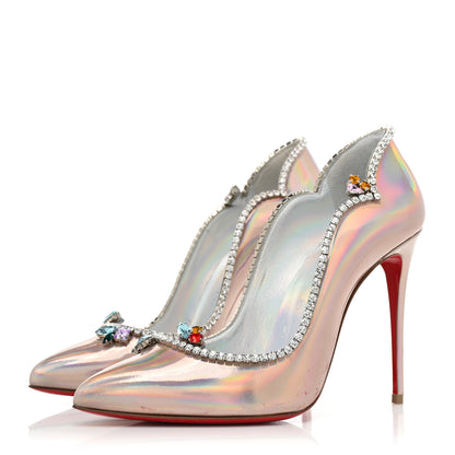 Christian Louboutin Patent Psychic Chick Queen 100 Pumps 37 Iridescent 3 of 12