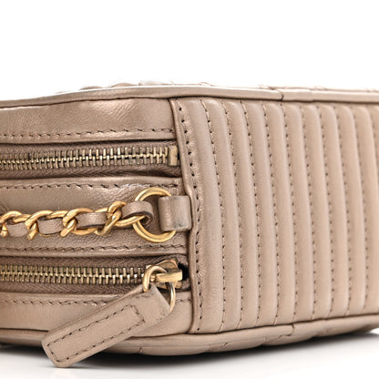 Chanel Metallic Lambskin Mini Coco Boy Camera Case Dark Gold 10 of 12