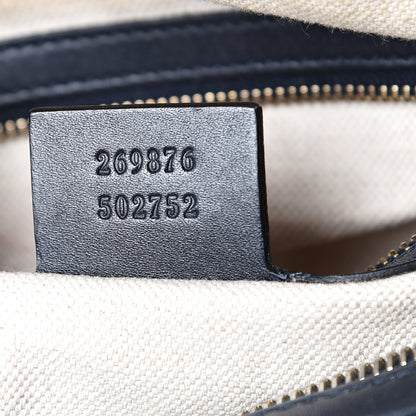 Gucci Monogram Vintage Web Small Boston Navy 6 of 19