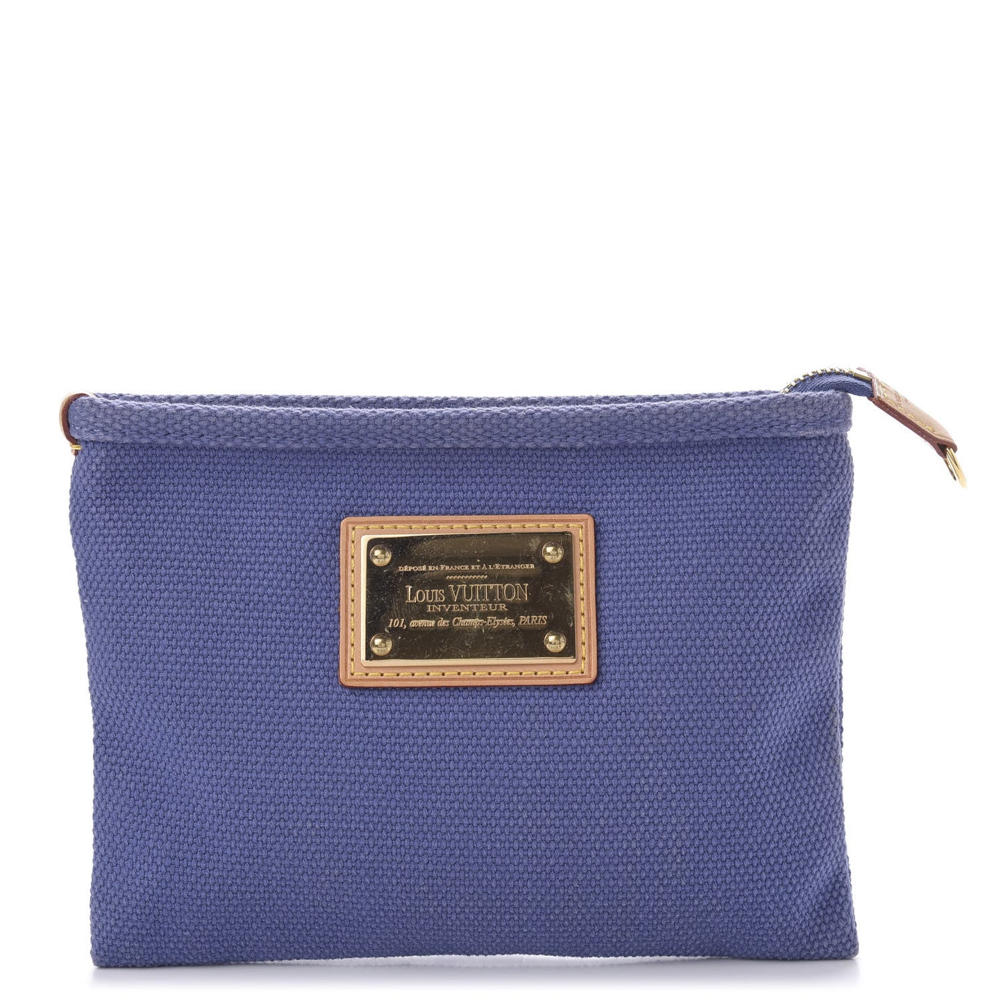 Toile Antigua Pochette Plate PM Blue