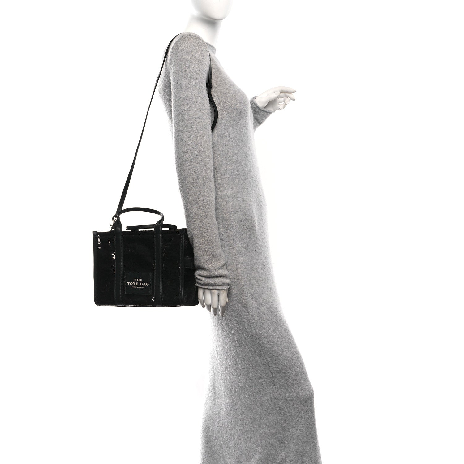 Marc Jacobs Sequin Small The Tote Bag Black 2 of 9
