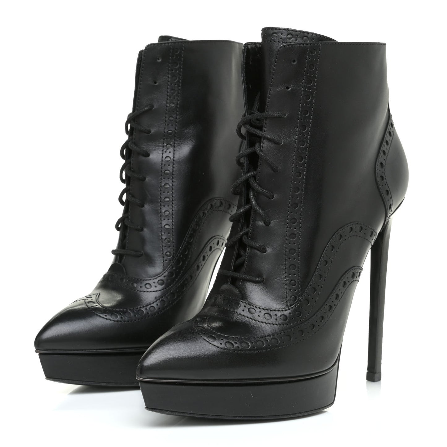 Nappa Tribtoo 105 Lace Up Booties 39 Black