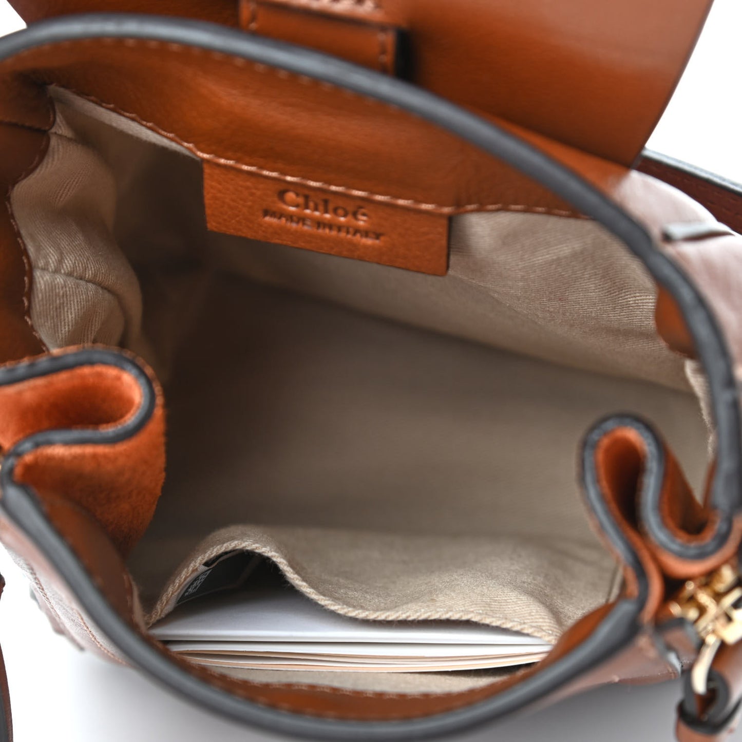 Suede Calfskin Mini Faye Backpack Tan