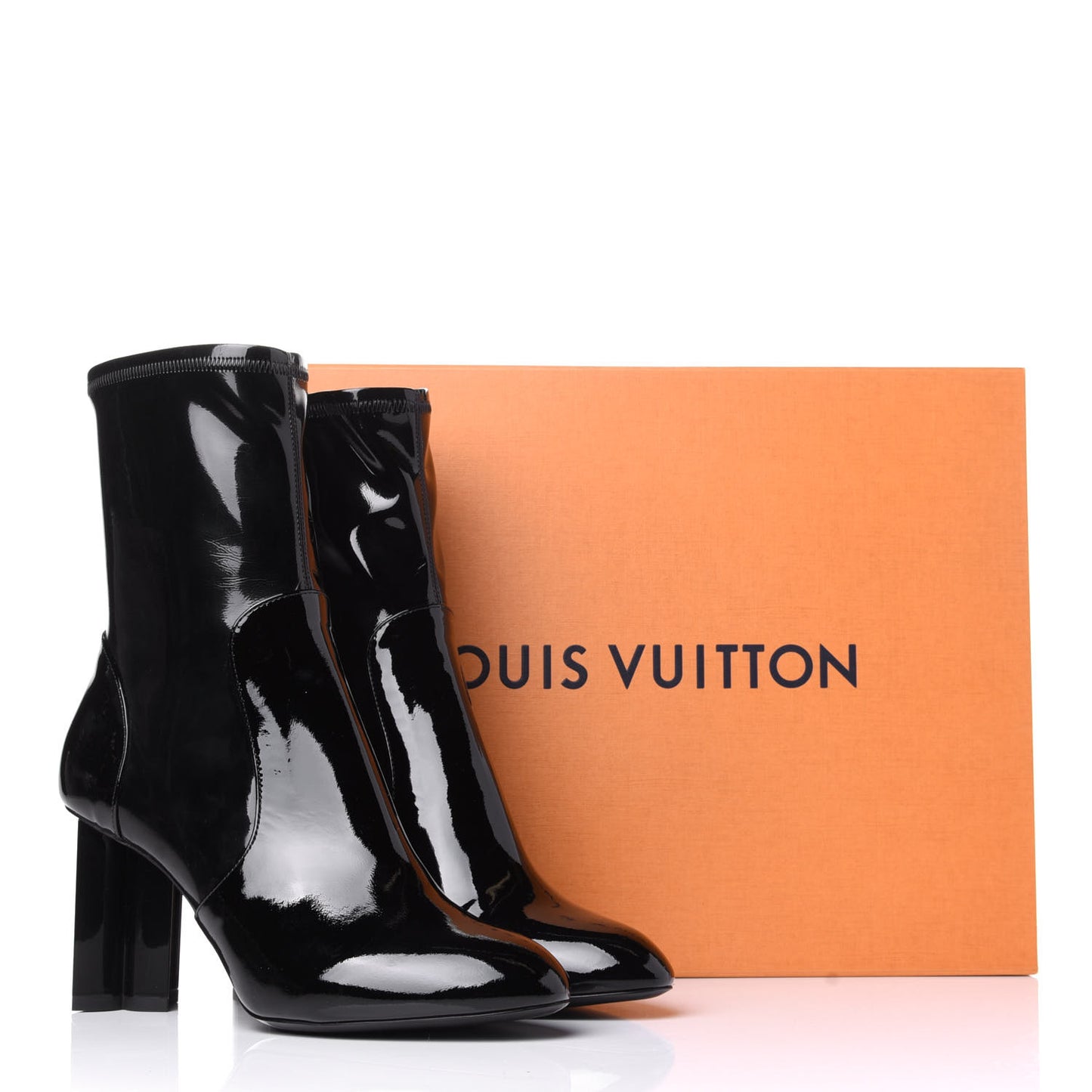 Patent Silhouette Ankle Boots 38.5 Black