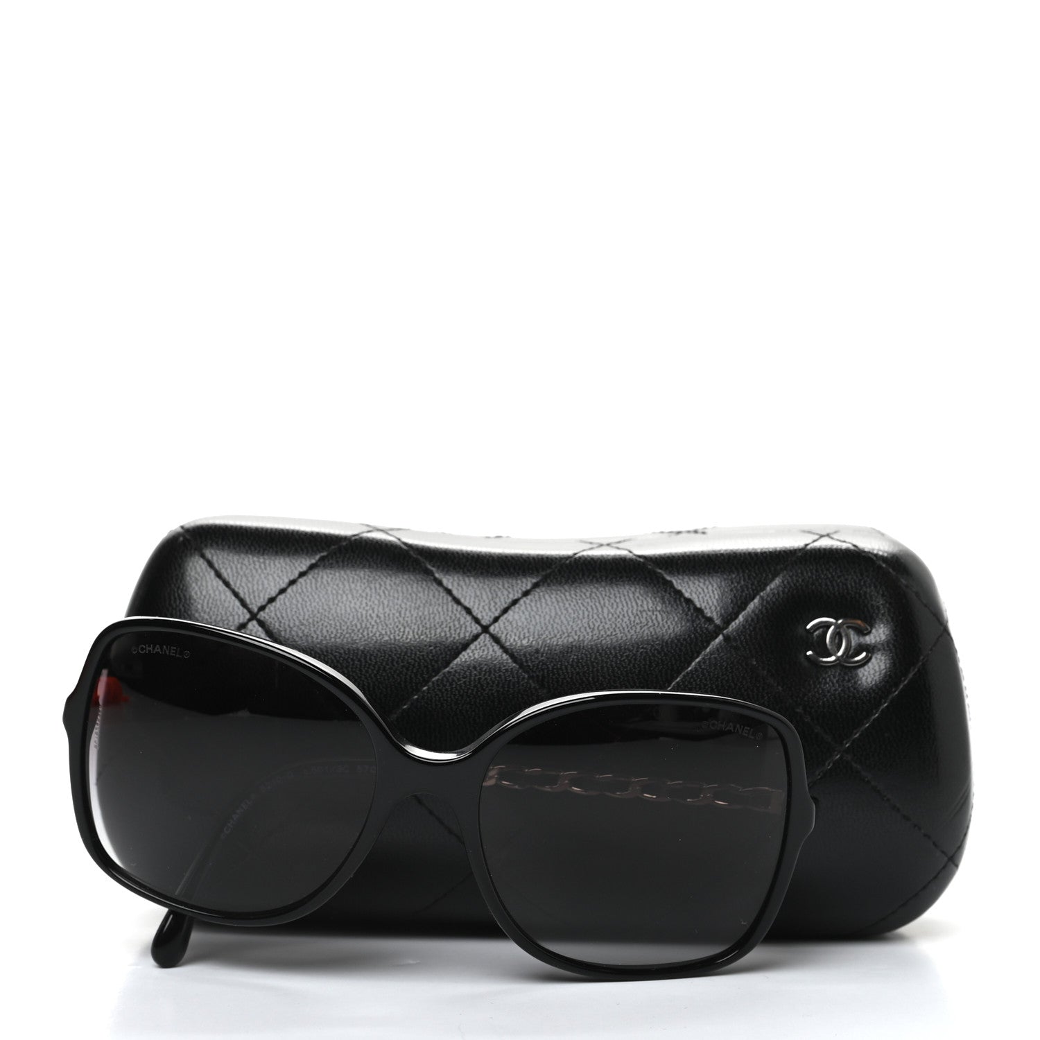 Chanel Lambskin Square Chain Sunglasses 5210-Q Black 8 of 8