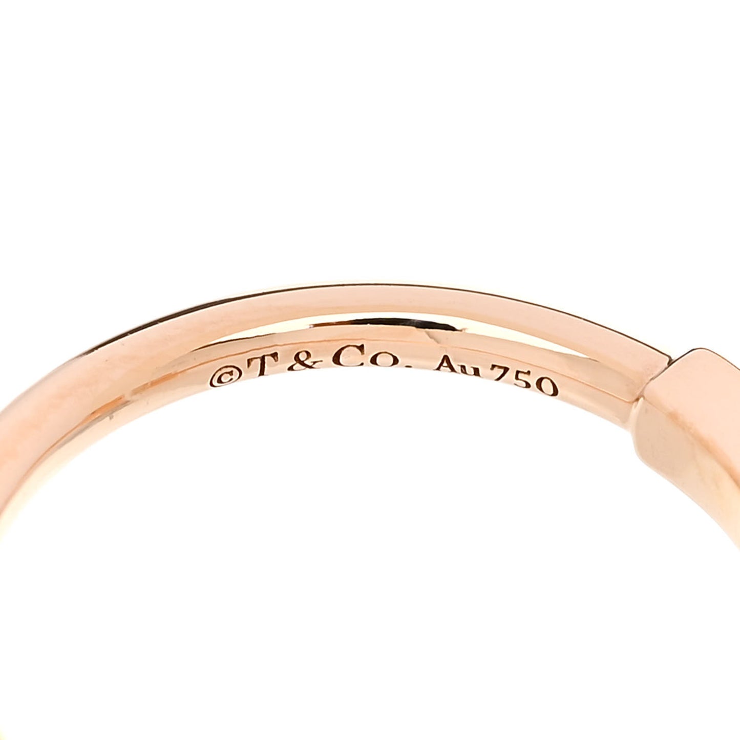 18K Rose Gold T Wire Ring 49 5
