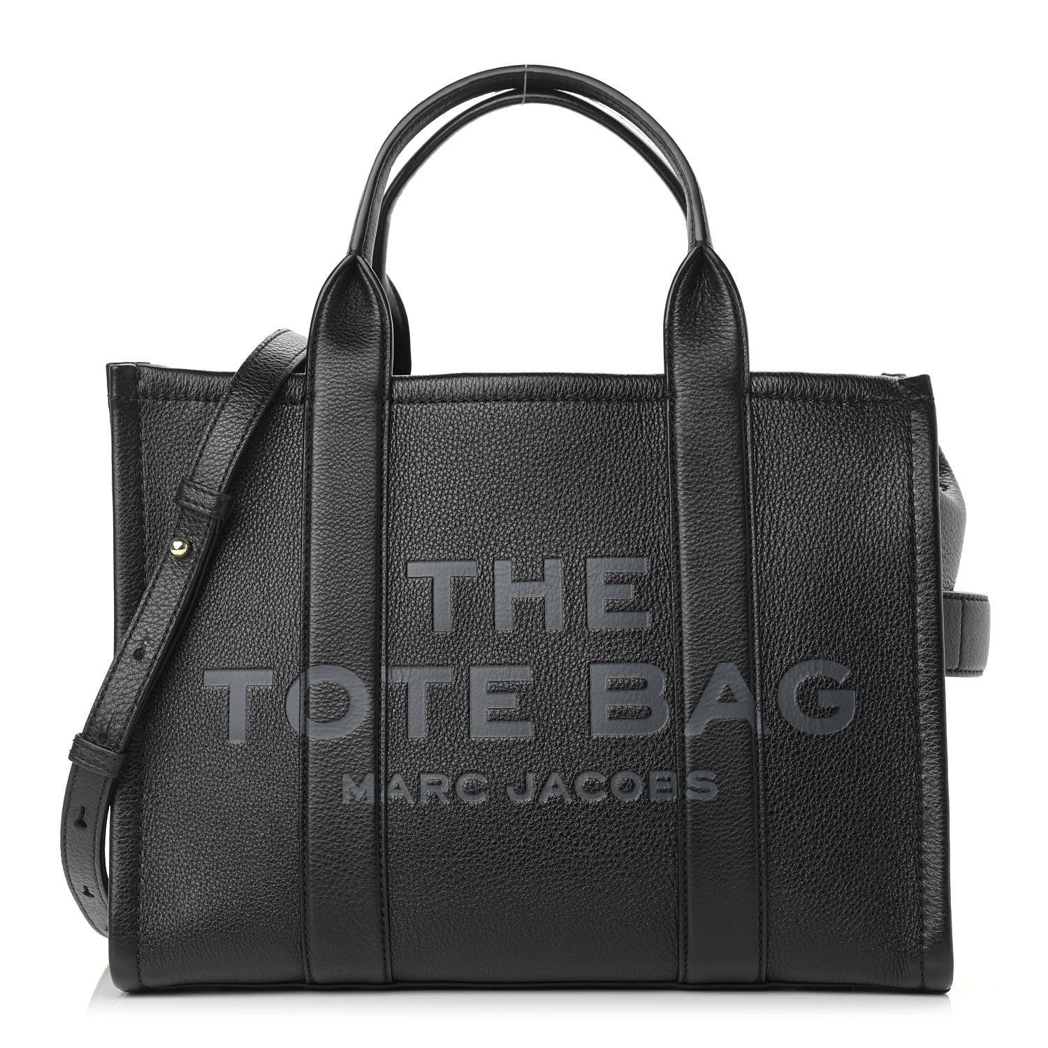 Marc Jacobs Grained Calfskin Medium The Tote Bag Black 1 of 13