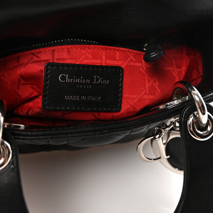 Christian Dior Lambskin Cannage Mini Lady Dior Black 6 of 9