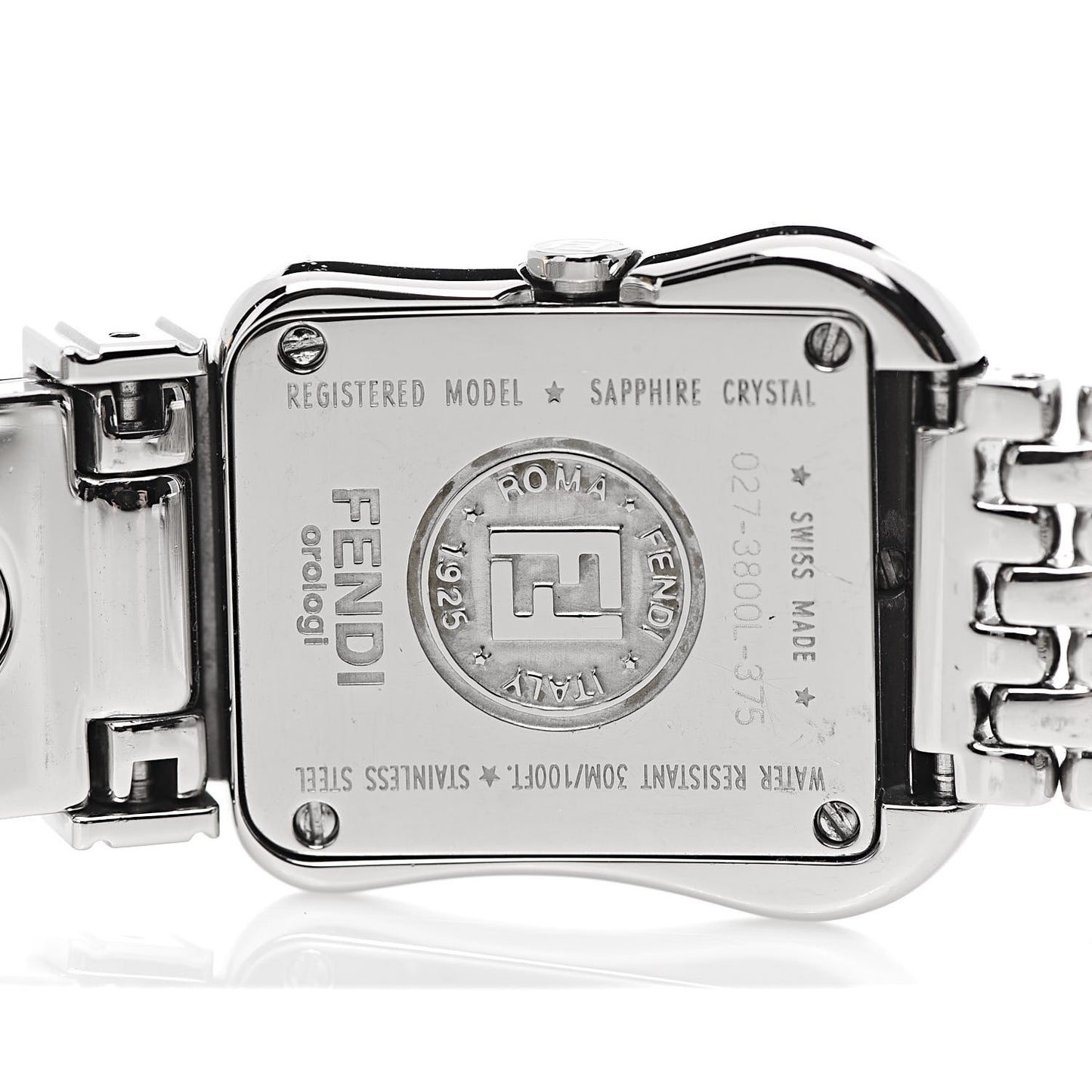 Stainless Steel Diamond 23mm 3800L Buckle Quartz Watch Silver