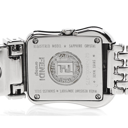 Fendi Stainless Steel Diamond 23mm 3800L Buckle Quartz Watch Silver 5 of 7