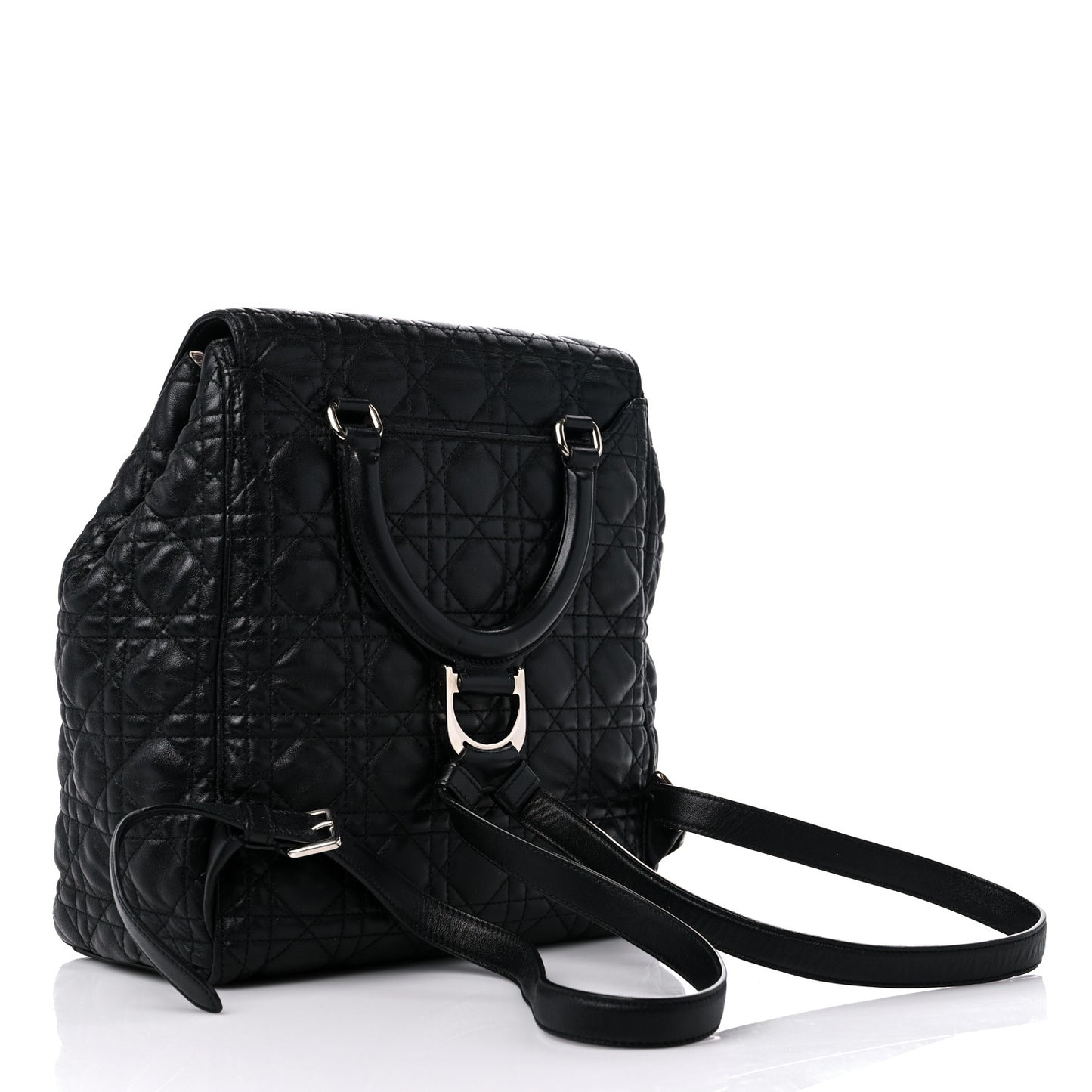 Lambskin Cannage Large Stardust Backpack Black