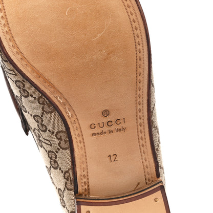 Gucci x PALACE Malaga Kid GG Monogram Horsebit Mens Loafers 12 Beige Ebony Cocoa 6 of 8