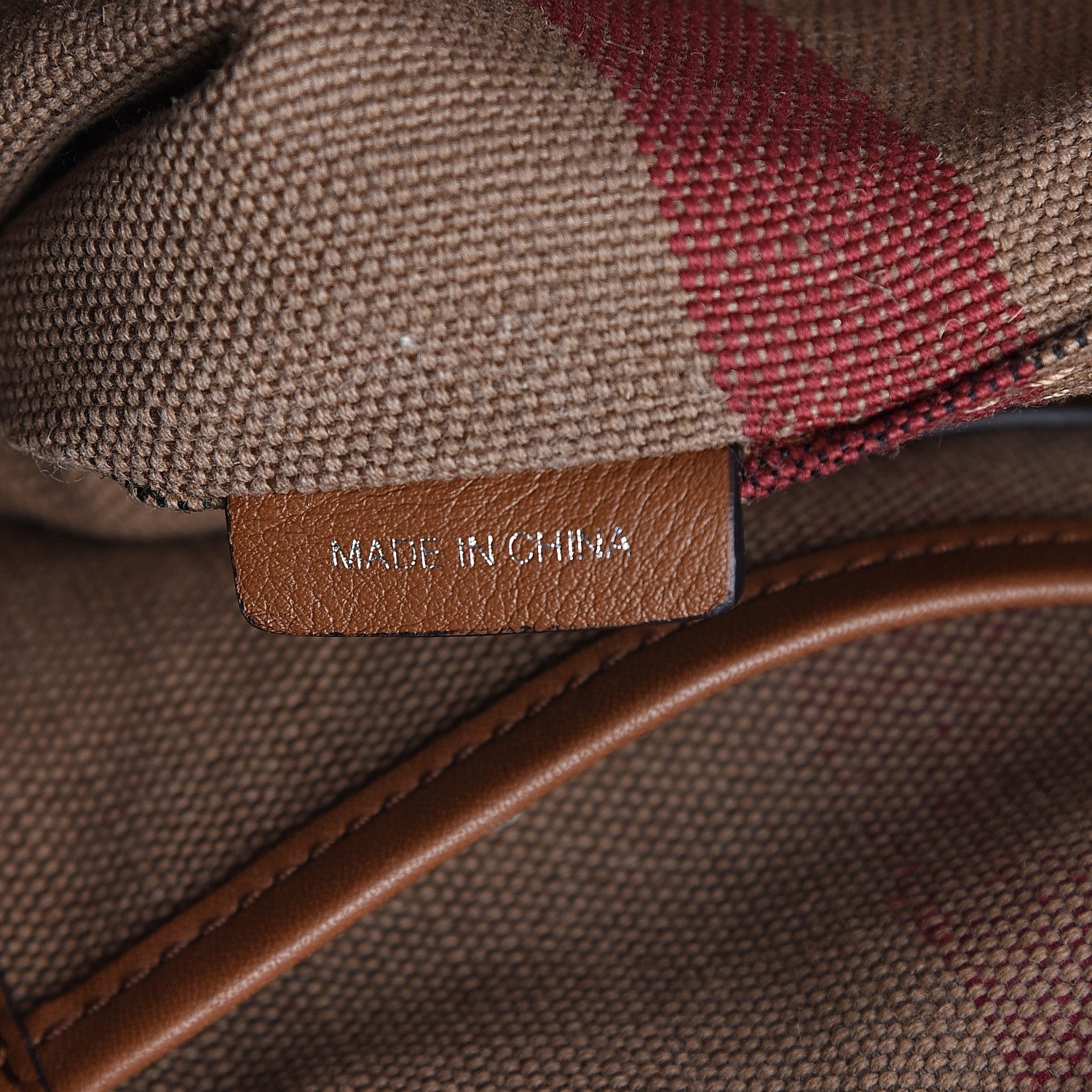 Burberry Overdyed Canvas Mega Check Medium Chiltern Backpack Tan 6 of 8