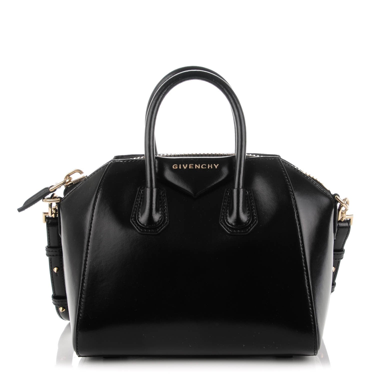 Givenchy Shiny Lord Calfskin Mini Antigona Black 1 of 7