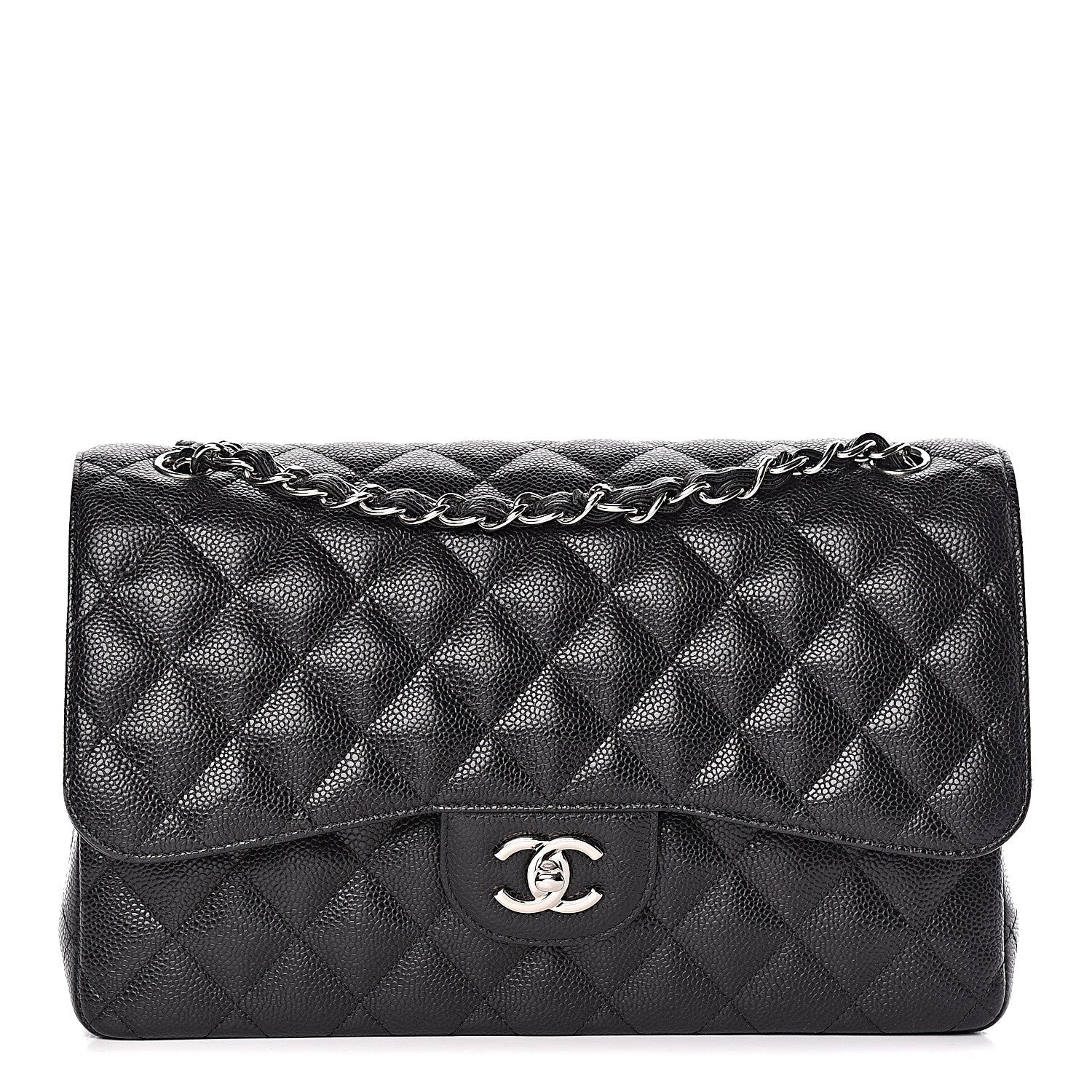 Chanel Caviar Quilted Jumbo Double Flap Black 1 of 15
