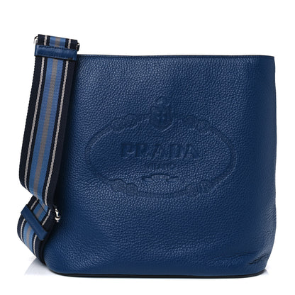 Prada Vitello Phenix Logo Hobo Bluette 1 of 4