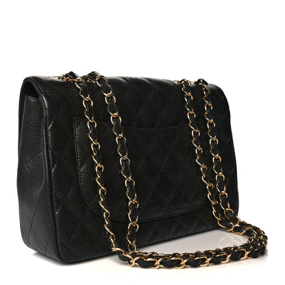 Chanel Caviar Quilted Jumbo Single Flap Black 2 of 10