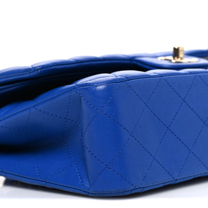 Chanel Lambskin Quilted Medium Double Flap Blue 9 of 10