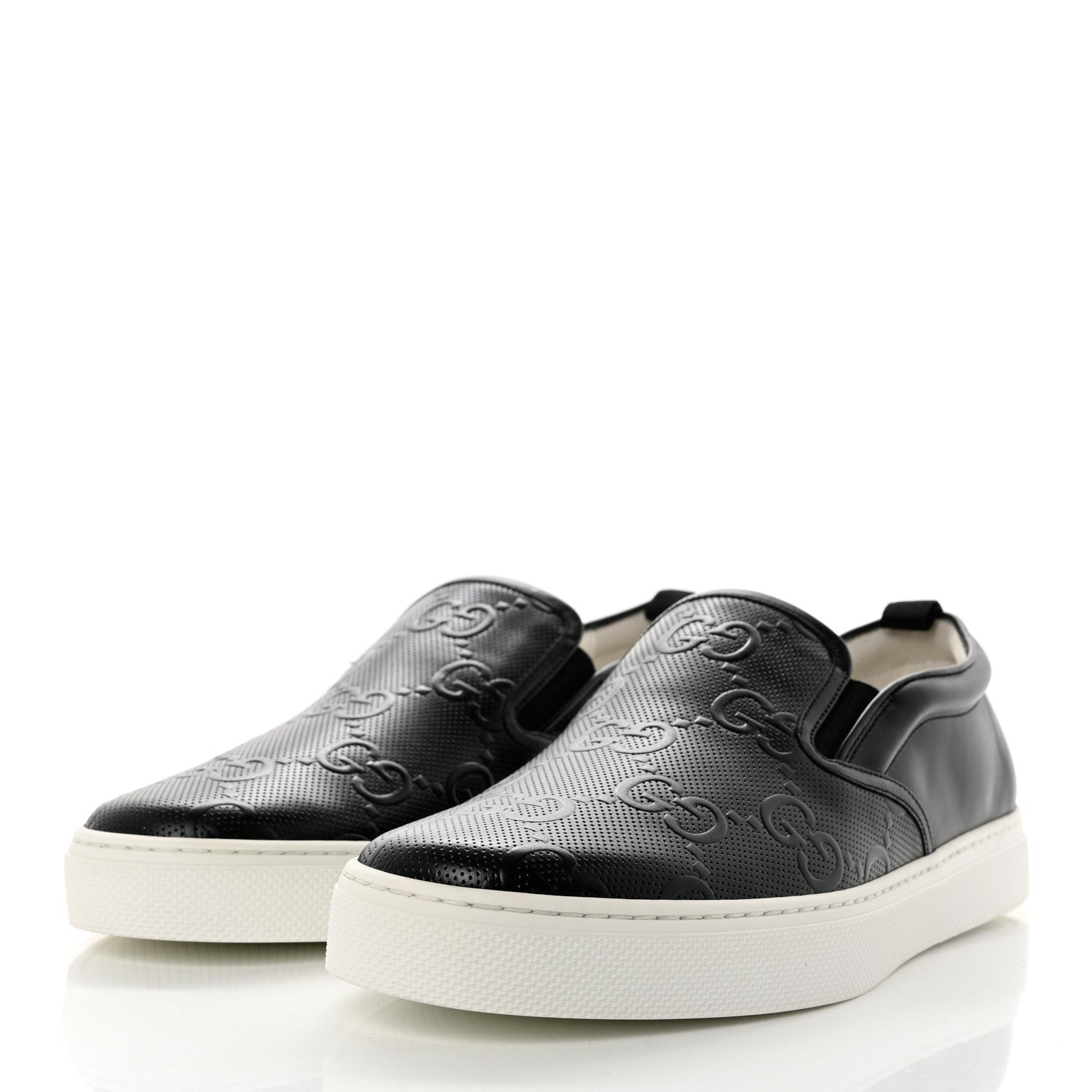 Gucci Guccissima Mens Dublin Slip On Sneakers 11.5 Black 3 of 9