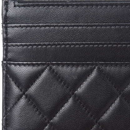 Chanel Lambskin Quilted Zip Card Holder Black 6 of 10