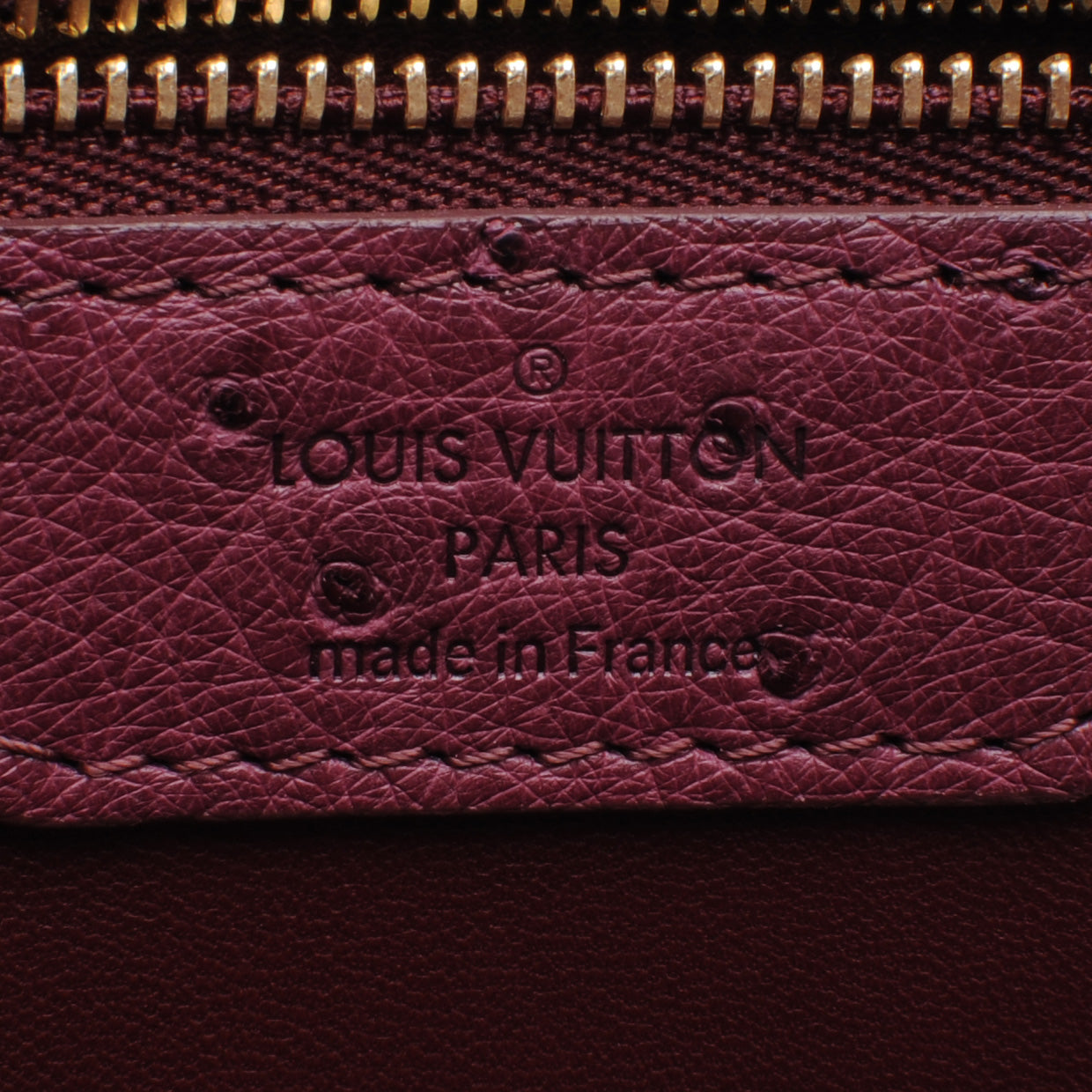 Louis Vuitton Ostrich Alma MM Prune 5 of 7