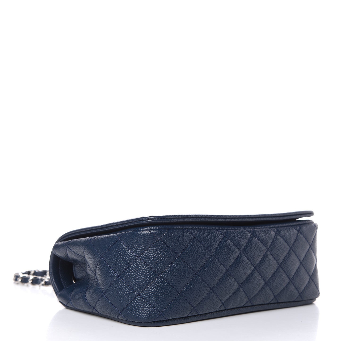 Caviar Medium Timeless CC Flap Navy Blue