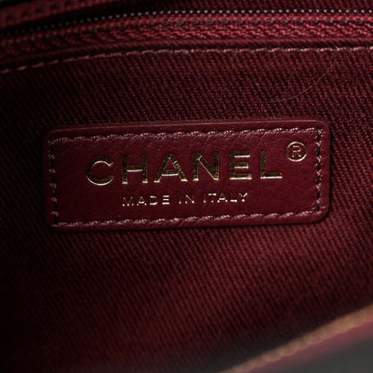 Chanel Caviar Lizard Embossed Quilted Chevron Small Coco Handle Flap Black 6 of 10