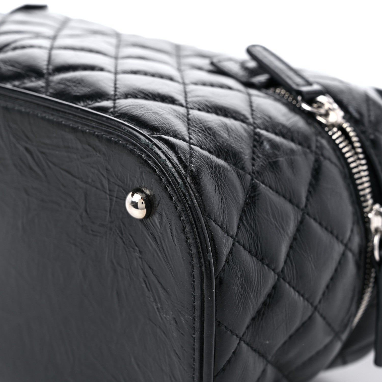 Chanel Crumpled Calfskin PVC Quilted Large Aquarium Backpack Black 12 of 16