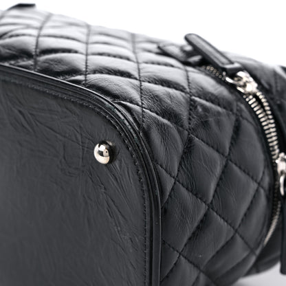 Chanel Crumpled Calfskin PVC Quilted Large Aquarium Backpack Black 12 of 16