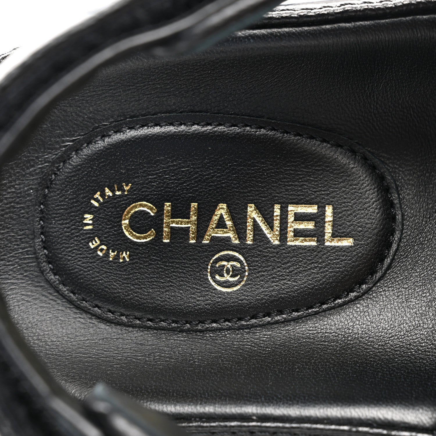 Chanel Grained Calfskin Velcro Dad Sandals 38.5 Black 7 of 11