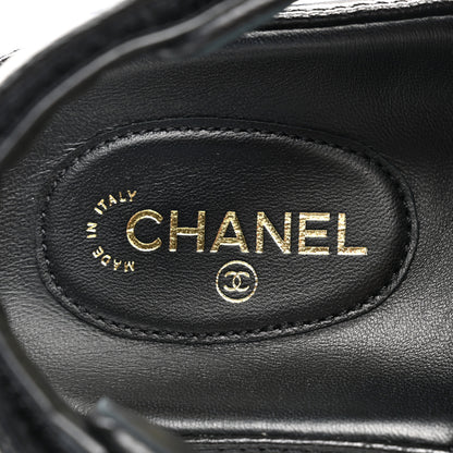 Chanel Grained Calfskin Velcro Dad Sandals 38.5 Black 7 of 11
