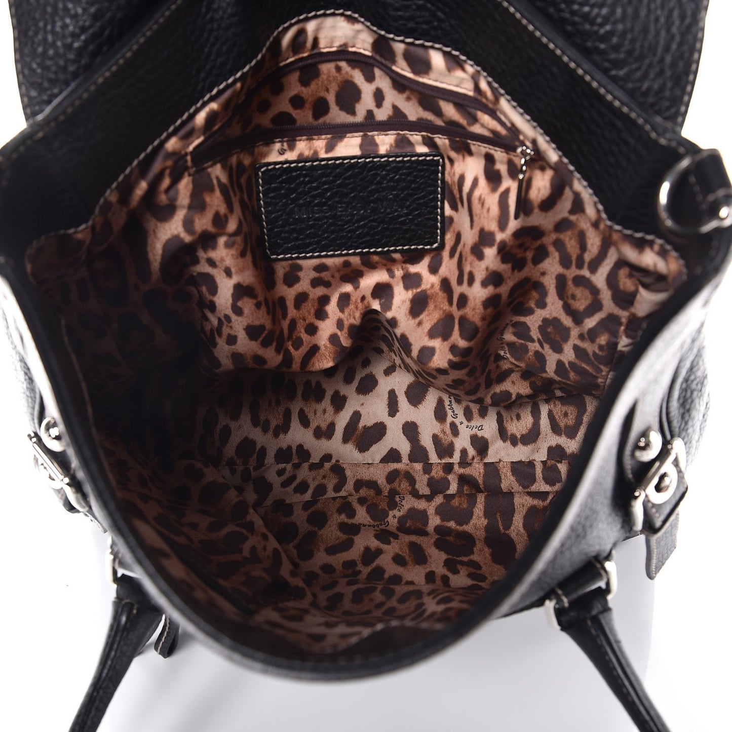 Grained Calfskin Large Easy Way Flap Tote Black