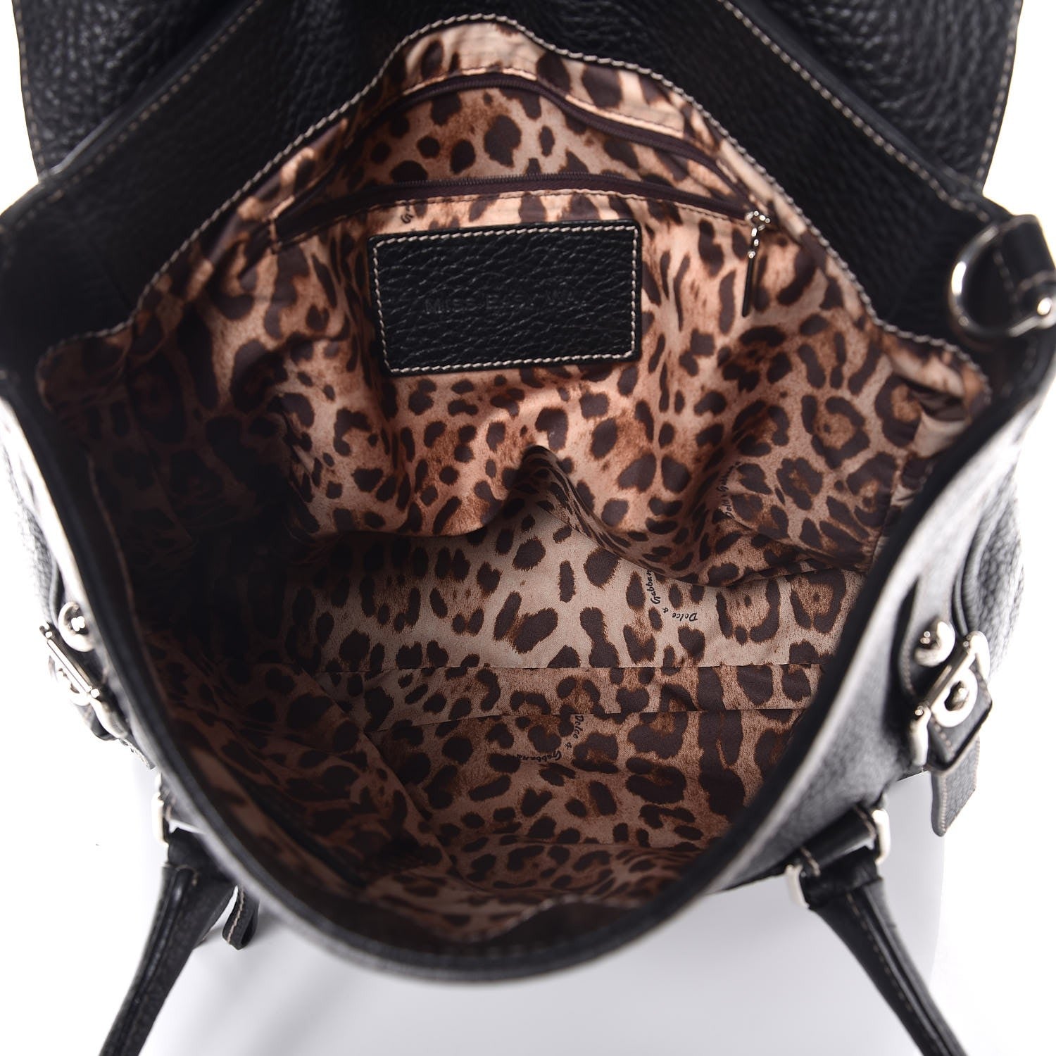 Dolce & Gabbana Grained Calfskin Large Easy Way Flap Tote Black 5 of 7