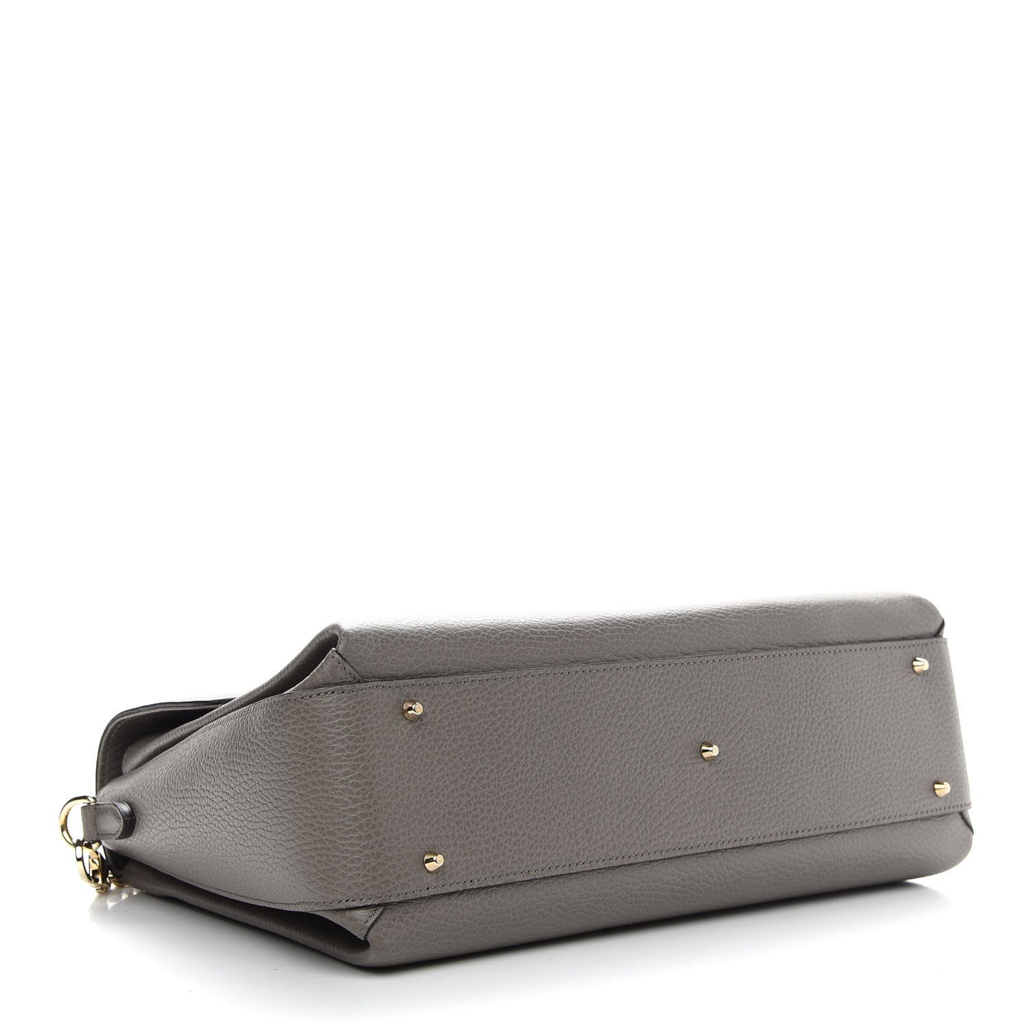 Gucci Dollar Calfskin Medium Interlocking G Top Handle Shoulder Bag Loess 4 of 9