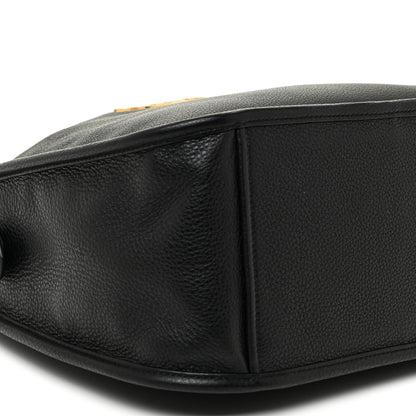 Prada Vitello Phenix Zippered Messenger Hobo Black 8 of 10