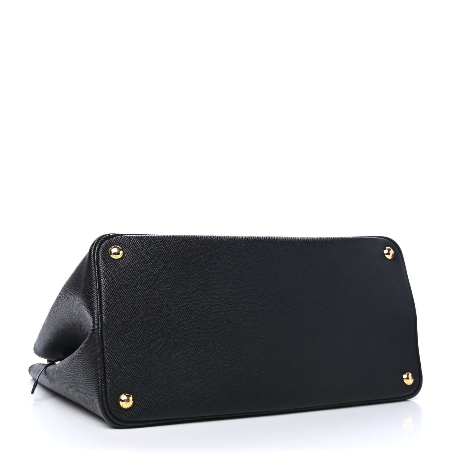 Prada Saffiano Cuir Large Double Bag Black Fuoco 3 of 5