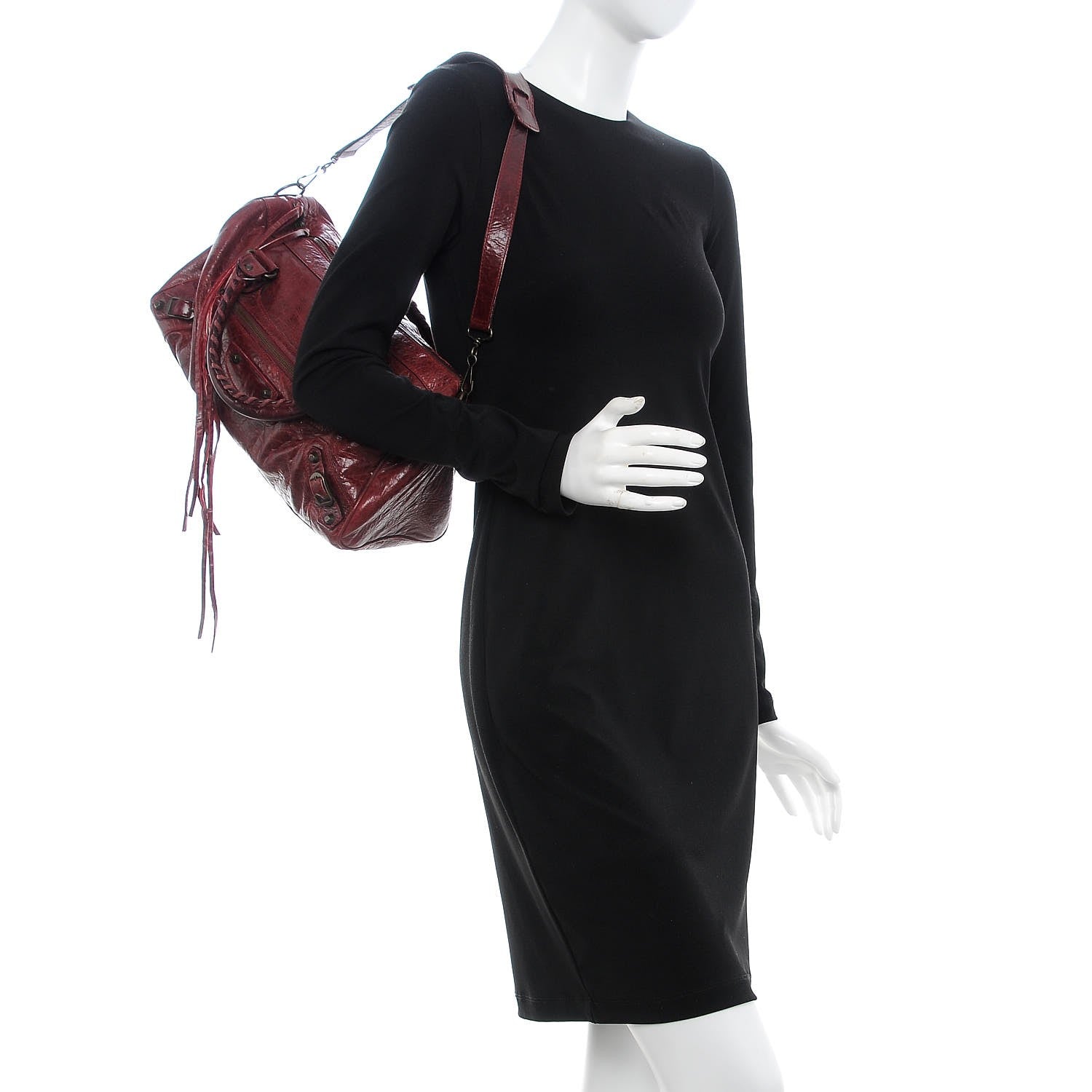 Balenciaga Chevre Classic Hardware Twiggy Rouge Grenat 3 of 9
