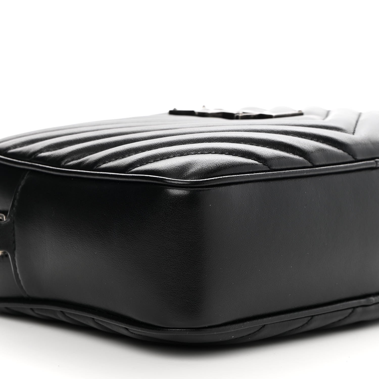 Saint Laurent Calfskin Matelasse Monogram Lou Camera Bag Black 7 of 8