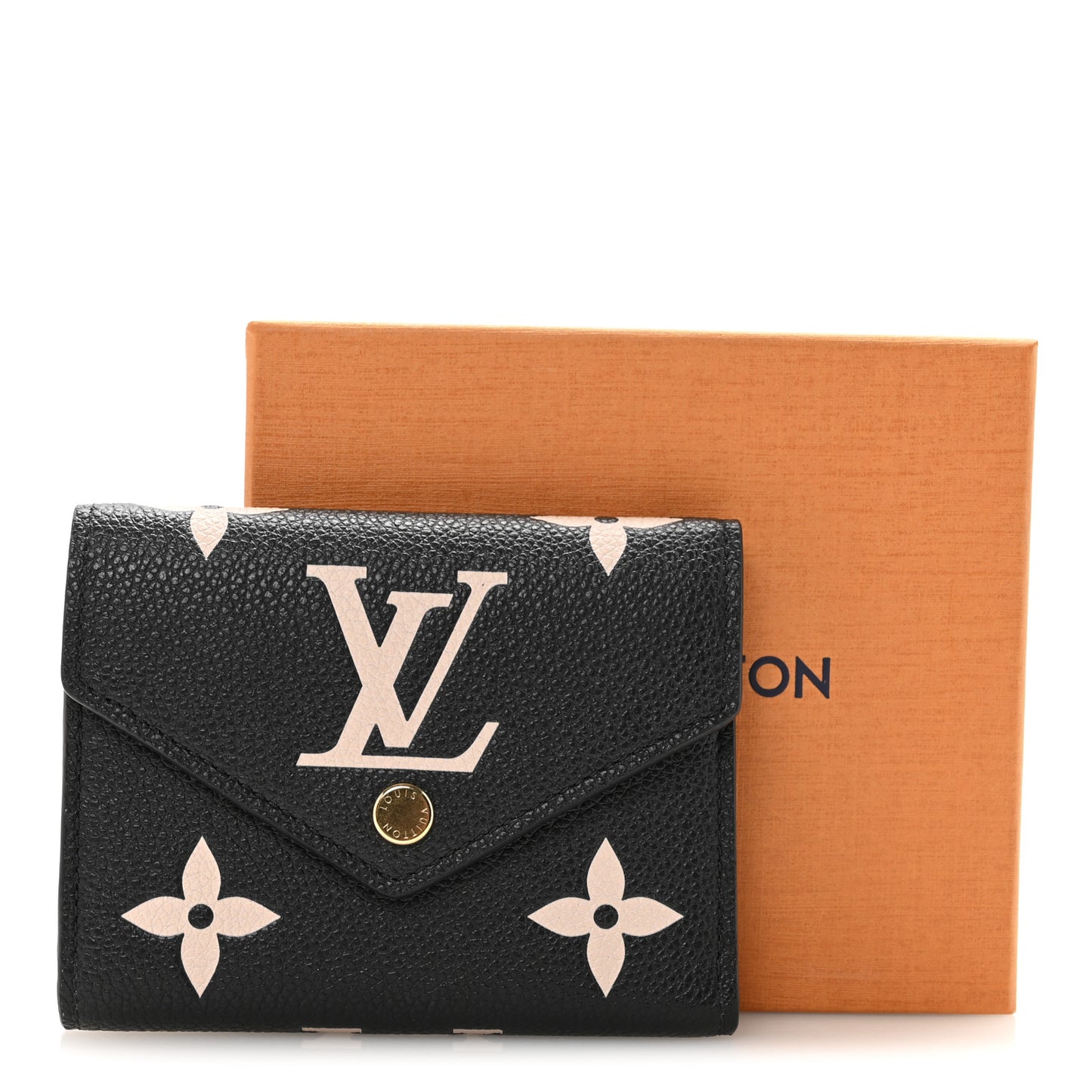 Empreinte Monogram Giant Victorine Wallet Black Beige