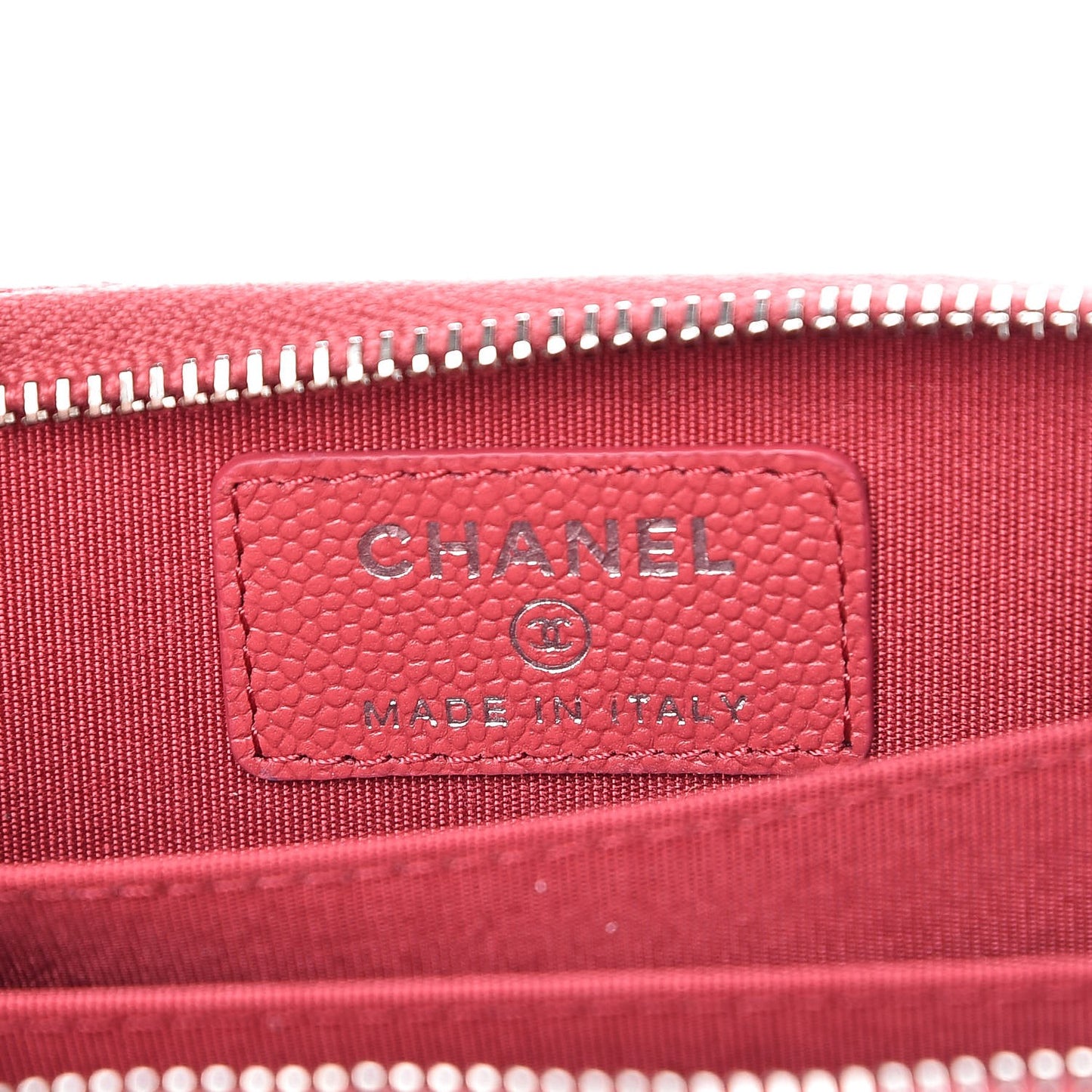 Caviar Quilted Diamond CC Duo Zip Coin Purse Pink